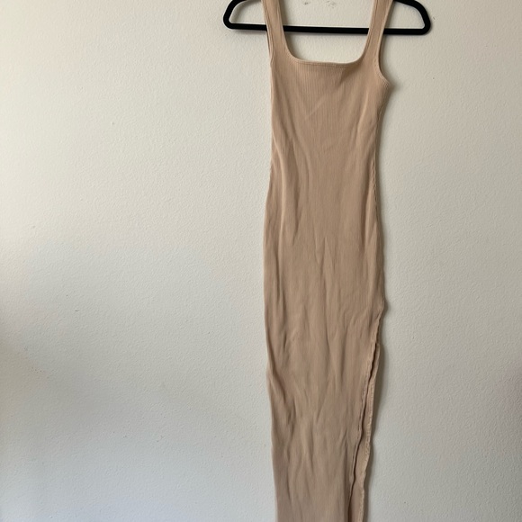 Tan Slit Maxi Dress - Picture 3 of 7
